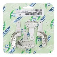 Jogo Moldeira Aluminio Parcial Adulto Perfurada com 4 Tecnodent