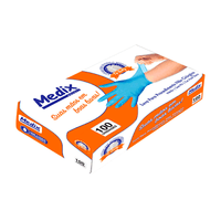 Luva de Procedimento Azul Nitrilo sem po Medix