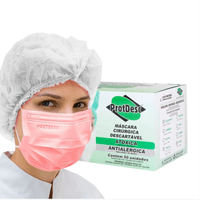 Mascara Cirurgica Descartavel Tripla Camada COLORIDA Protdesc