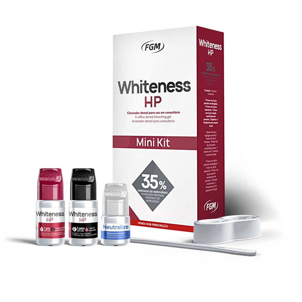 Encontraproduto.com.br - Clareador Whiteness HP Mini Kit para 1 Paciente - FGM