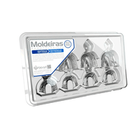 Moldeira Perfurada Adulto Inox Dentado com 8 BioArt