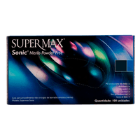 Luva de Procedimento de Nitrilo Azul Cobalto Sem Po Sonic Supermax