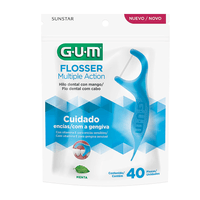 Fio Dental Flossers Multipla Acao com 40 GUM Sunstar