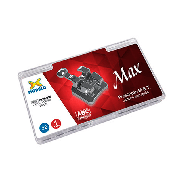 Kit de Braquetes Prescricao MBT Max com Gancho CanPres 022  Morelli