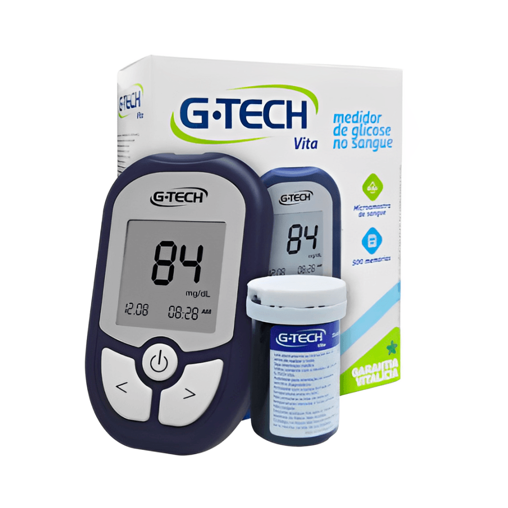 Kit Medidor de Glicose Vita Completo - G-TECH - dentalecia