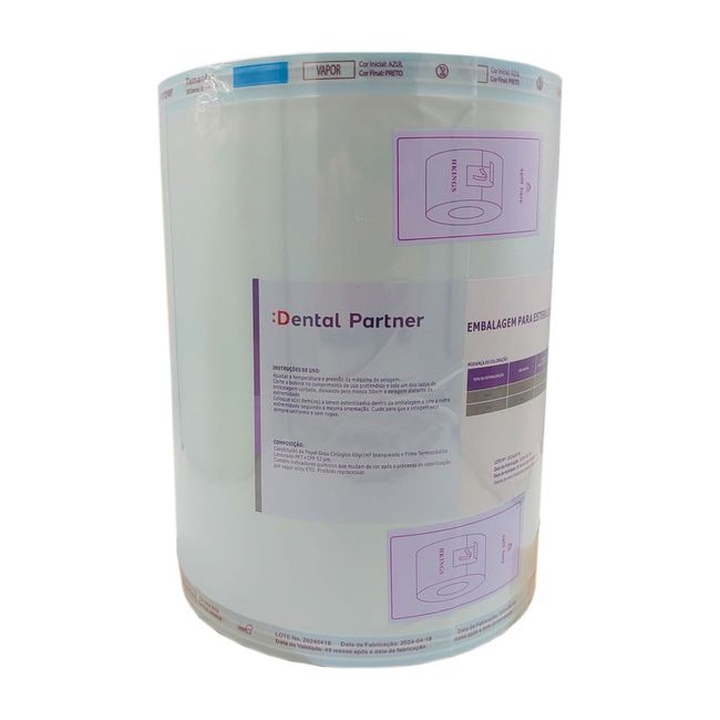 Rolo para Esterilizacao 20cm x 100m  Dental Partner