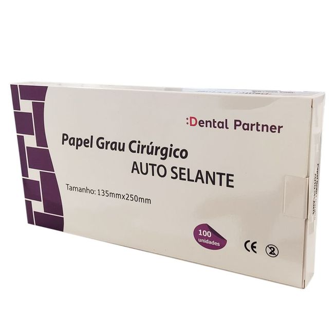 Envelope para Esterilizacao Autosselante 135mm x  250mm com 100  Dental Partner