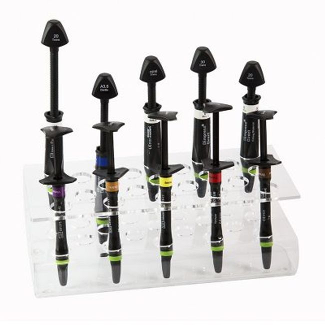 Suporte Com Apoio Duplo Para Resinas 30 Cavidades Cristal  Agir