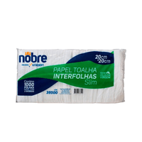 Papel Toalha Interfolhas Slim 20x20cm com 1000 Folhas Nobre