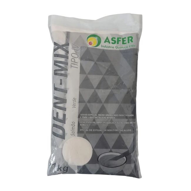 Gesso Pedra Especial DentMix Tipo IV Salmao  Asfer