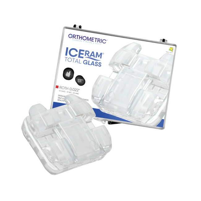 Braquete Ceramico Autoligado Iceram Total Glass Roth 0022  Orthometric