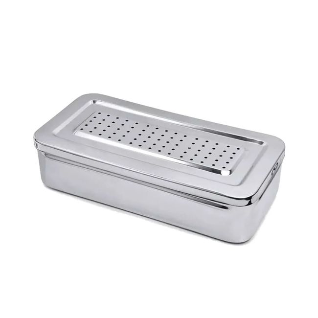 Estojo Inox Perfurado 18x8x3cm  Golgran