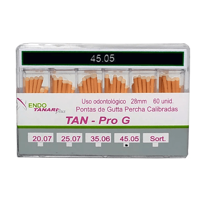 Cone de Guta Percha Pro G Com 60 Unidades  Tanari