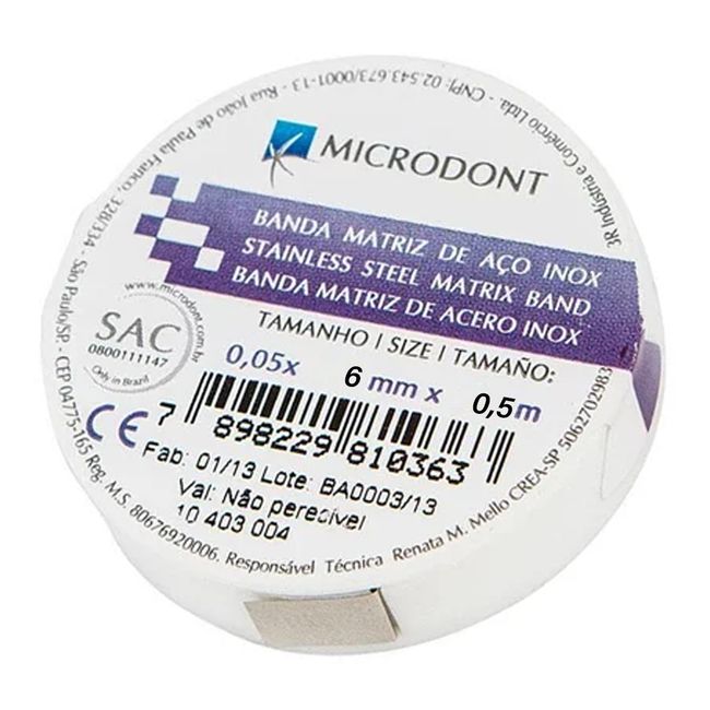 Fita Banda Matriz Metalica  Microdont
