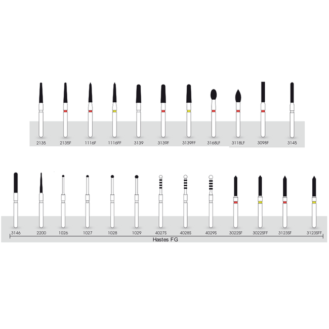 Kit de Pontas Diamantadas para Protese Parcial Fixa 6727N FG  KG Sorensen