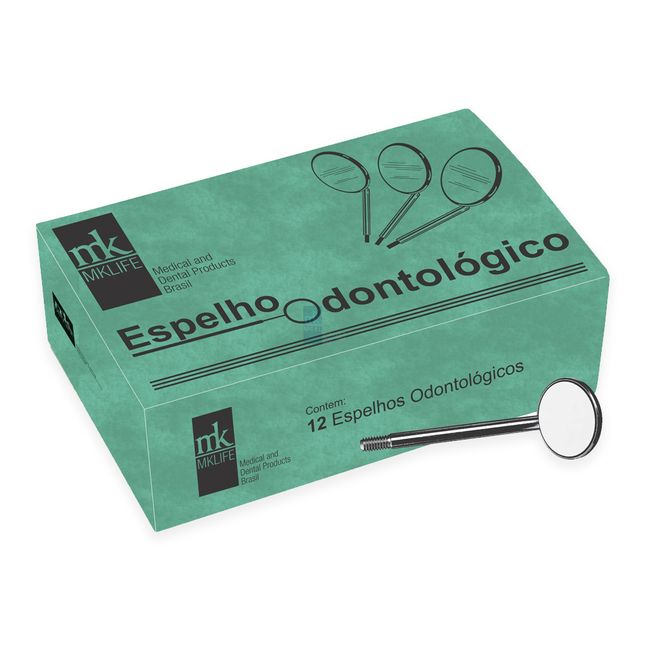 Espelho Bucal Primeiro Plano 5 Front Surface com 12 - Mk Life