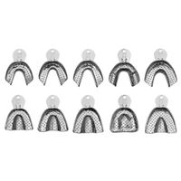 Kit Moldeira Inox Perfurada 10 Peças Adulto Dentado - Tecnodent