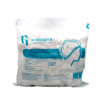 Touca Descartavel Sanfonada Branca Soft 20gr com 100 Anadona