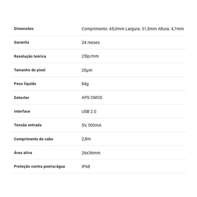 Sensor para Radiografia Digital Vivant Digital DS2  Schuster