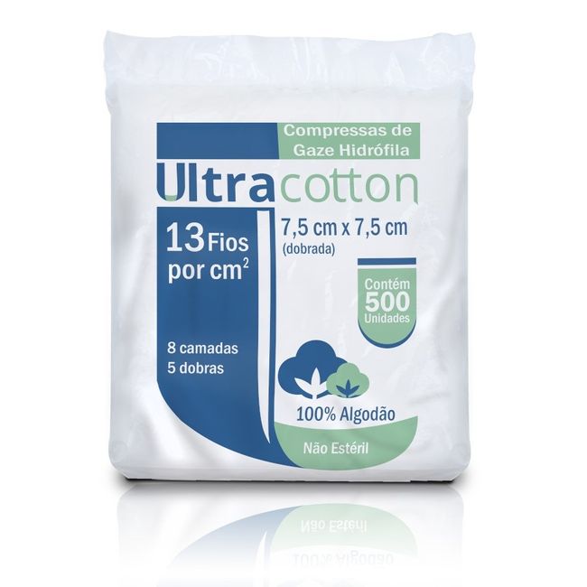 Compressa de Gaze 13 Fios Não Estéril - Ultracotton