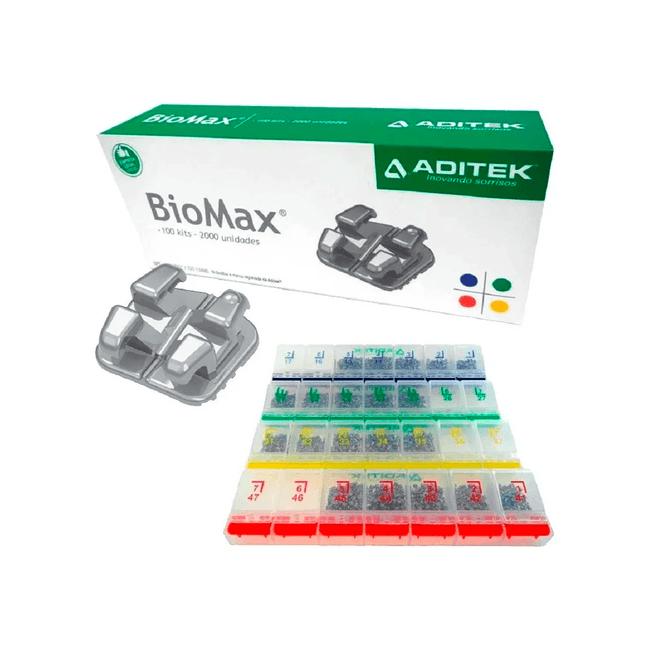 Kit Braquete Metalico Roth Biomax com Gancho 022  Aditek