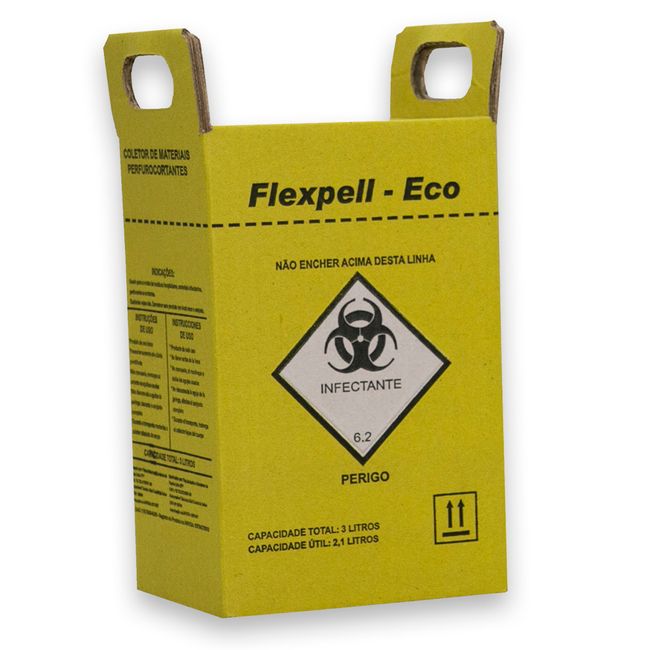 175060009-1-Coletor-Perfuro-Cortante-ECO-Amarelo-3-Litros-Flexpell