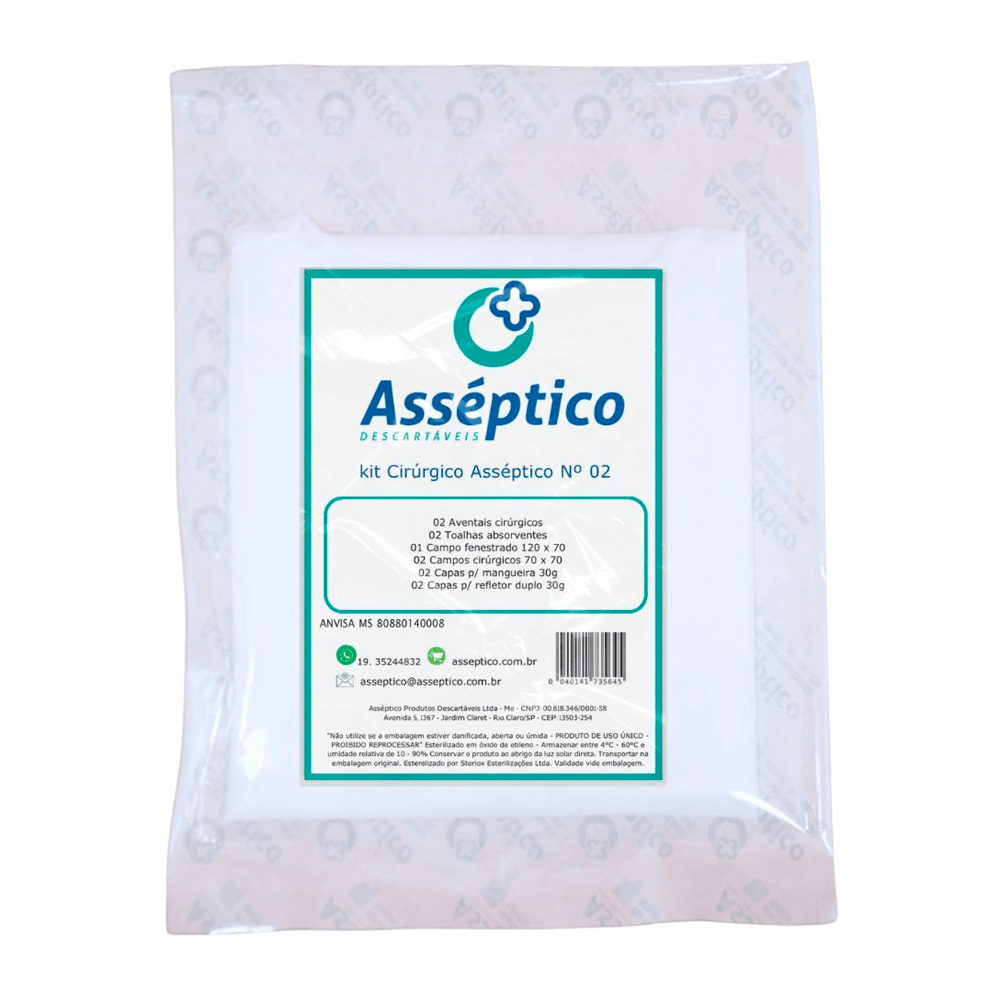 Kit Cirúrgico N.2 com 11 Peças Gr30 - Asséptico