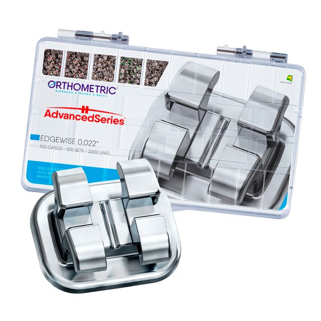 100003228-1-10-10-2103-Braquete-Metalico-Advanced-Series-Edgewise-0-022-Kit-com-100-Casos-Orthometric-Sem-Gancho