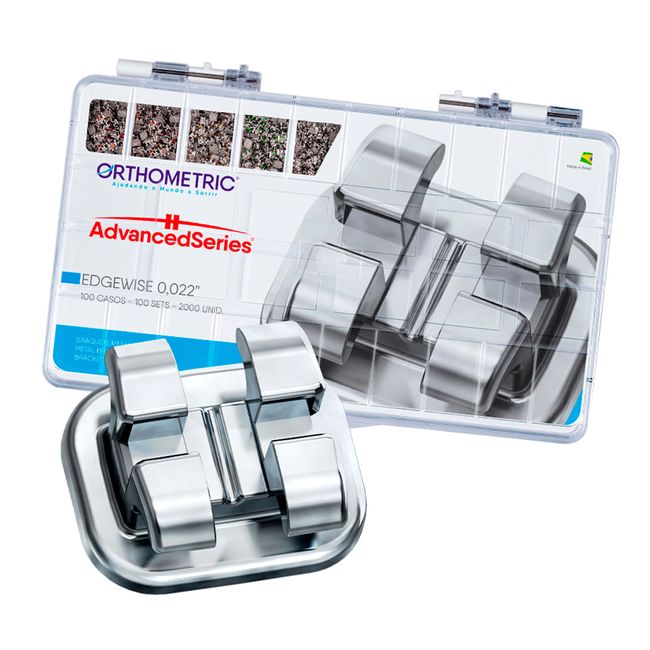 100003228-1-10-10-2103-Braquete-Metalico-Advanced-Series-Edgewise-0-022-Kit-com-100-Casos-Orthometric-Sem-Gancho