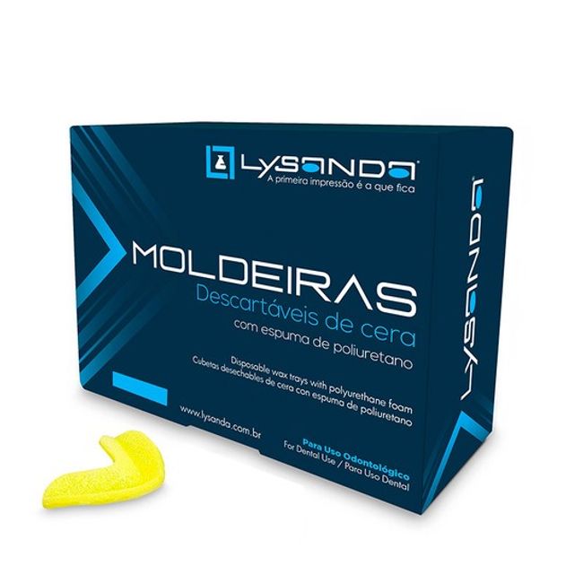 Moldeira de Cera com Espuma para Flúor com 50 - Lysanda PEQUENA - AMARELA