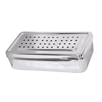 Estojo Inox Perfurado 20x10x5cm G101P Golgran