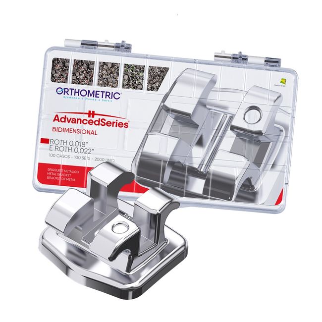 Kit Bráquete de Aço Advanced Roth Bidimensional 018 e 022 - Orthometric