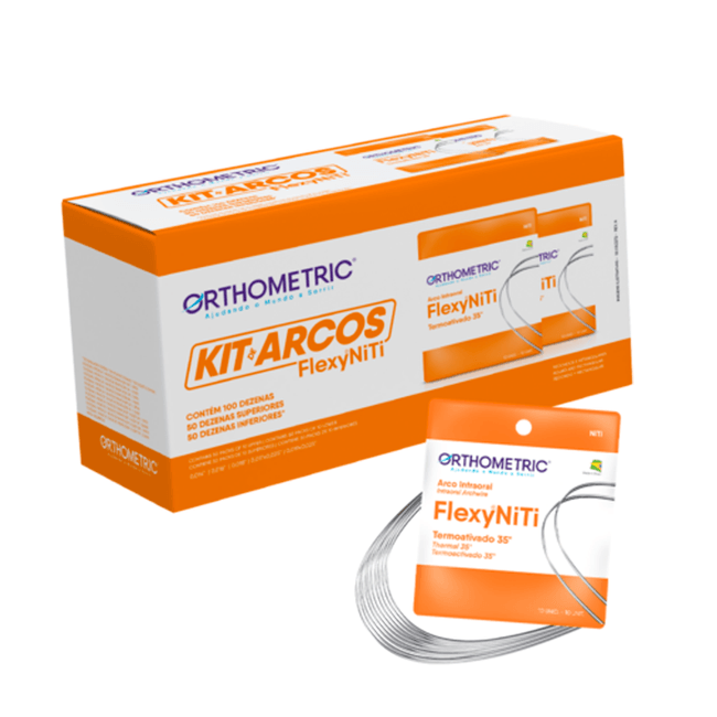 Kit de Arcos Thermo 35 Superior e Inferior Redondos  Retangulares 51352801 com 1000  Orthometric