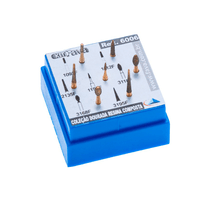 Kit Ponta Diamantada Colecao 2 Fina Dourada Fava