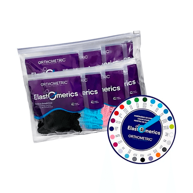 Kit Elastico Ligadura Modular com 27 Cores  Orthometric