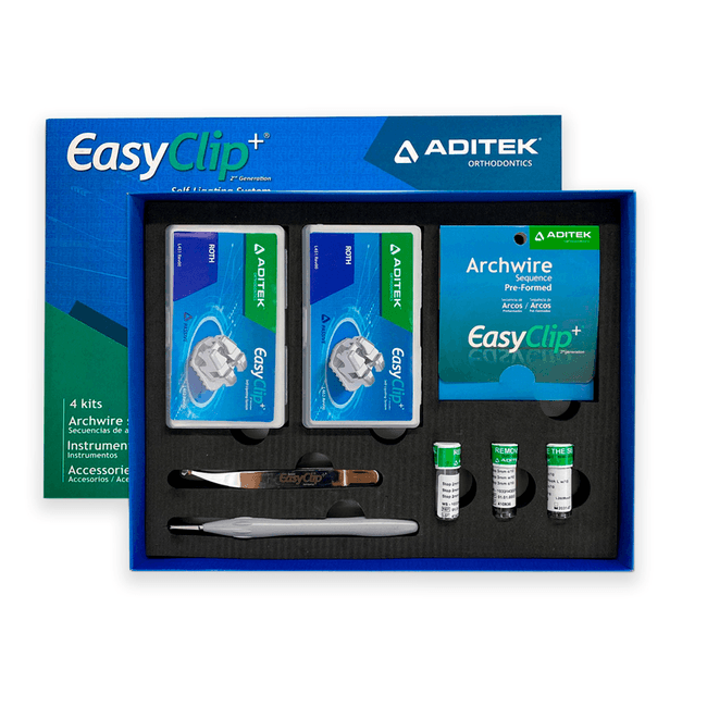 Kit Braquete de Aco Autoligado EasyClip Roth 022  Aditek