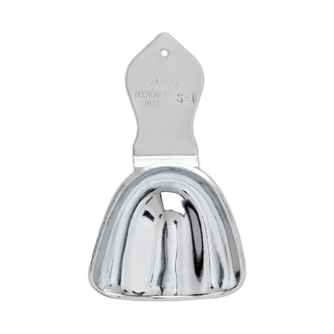 1000057566-1-Moldeira-Avulsa-Rasa-Adulto-Inox-S-1-Desdentado-Tecnodent