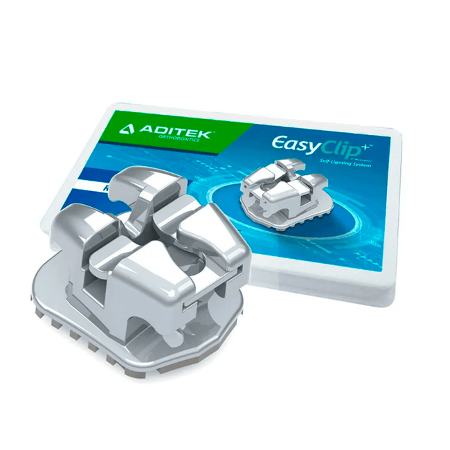 Kit Braquete de Aco Autoligado EasyClip Passivo Roth 018  Aditek