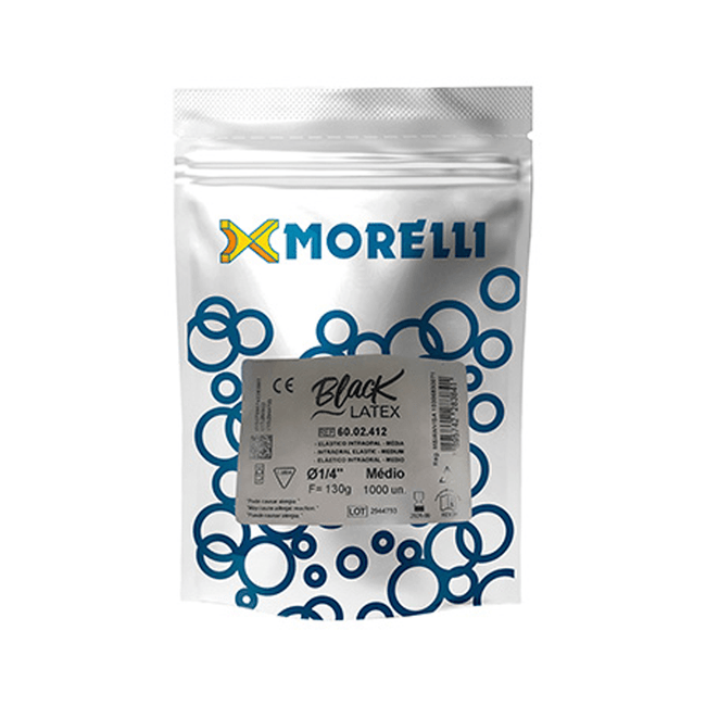 Elastico Intraoral Antimicrobiano Black Medio 14  Morelli