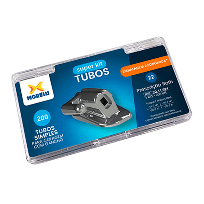 Kit Tubos Prescricao Roth Simples Cola 4 Quadrantes Gancho 022  Morelli