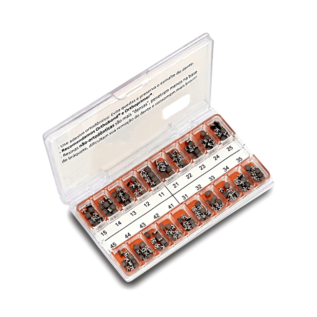 Kit de Braquetes 10 Casos Prescricao Edgewise Slim Max 022  Morelli