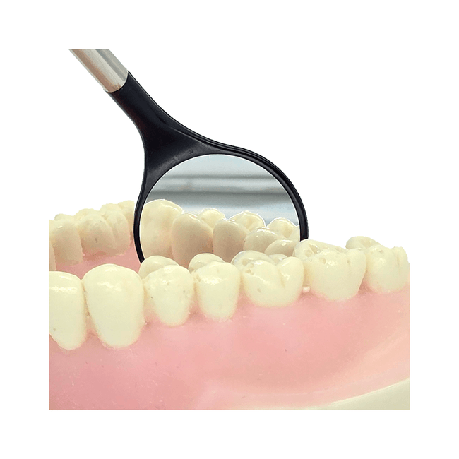 Espelho Bucal N 5 Front Surface Preto com 12  Quinelato