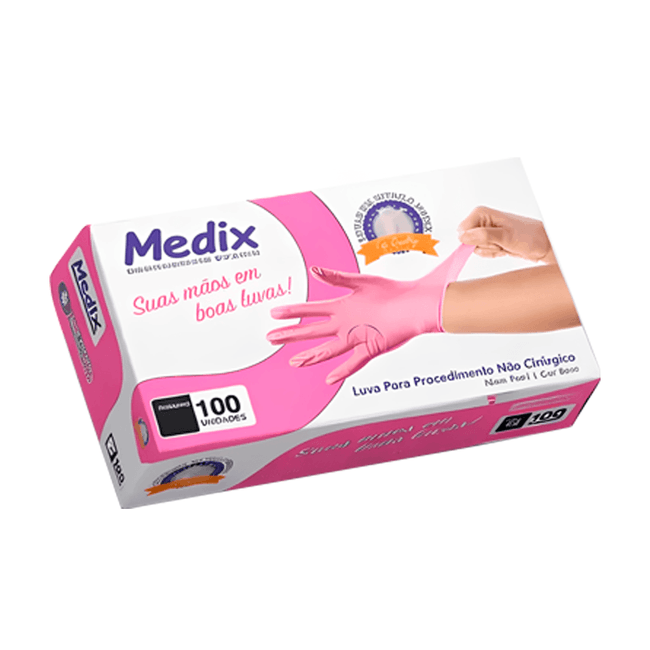 Luva-para-Procedimento-Nitrilo-Sem-Po-Rosa-–-Medix